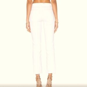 MOTHER Jeans Rascal Ankle Snippet Cool Ivory- Frayed Hem Denim - Size 27